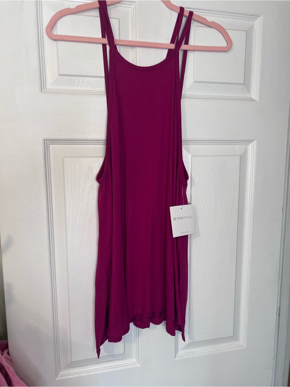 #560 NWT Beyond Yoga Plum Berry Micro Modal Swing Tunic Tank Top XL